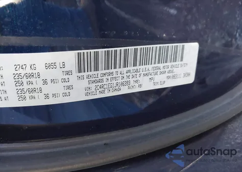 2018 Chrysler Pacifica Touring L Plus из США, поврежденный, VIN 2C4RC1EG1JR106393